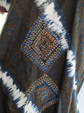 NEW NWT Handmade HILLTRIBE HOUSE TUNIC KAFTAN Ethnic Dress Batik stitched Colorful S