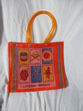 LOTERIA MEXICO TOTE Beach Market Bag Carryall SHOPPER Skull Sun Heart