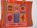 LOTERIA MEXICO TOTE Beach Market Bag Carryall SHOPPER Skull Sun Heart