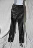 NEW NWT GIVENCHY ITALY LAMBSKIN LEATHER Trouser Legging Pant 42 BLACK Zip