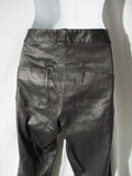 NEW NWT GIVENCHY ITALY LAMBSKIN LEATHER Trouser Legging Pant 42 BLACK Zip