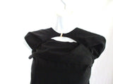NEW CELINE France Sheer Open Back Slit PANT SUIT Bodysuit 38 BLACK