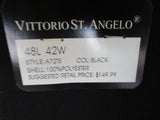 NWT NEW VITTORIO ST. ANGELO Tuxedo JACKET SUIT BLACK 48L Formal Sports