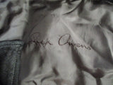 RICK OWENS OLMAR + MIRTA Lamb Leather moto jacket coat Vintage Fabric 10 BLACK