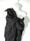 NWT New LANVIN PARIS Ruffled textured Dress 36 /6 Black Mini