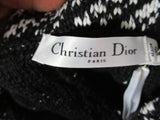 NWT NEW CHRISTIAN DIOR PARIS Wool Cotton SKIRT 38 NOIR BLACK WHITE