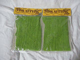 Set 2 New Vintage Stock Decorative Fish Netting Green Nautical Rustic Decor Art