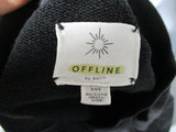 NEW OFFLINE BY AERIE CREWNECK SWEATSHIRT Pullover M BLACK CHARCOAL