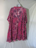 NWT NEW FREE PEOPLE FLORAL Tunic Shirt Top Dress XL MAGENTA COMBO Textured Velvet