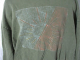 NEW OFFLINE BY AERIE CREWNECK SWEATSHIRT Pullover SUNBURST XL Khaki Green