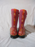 Kids Girls Youth BOGS RAINBOOT Floral Wellies Rain Snow Boots 1 PINK Puddle Jumpers