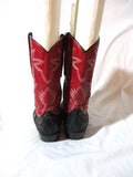 Womens Leather Western Cowboy Gringo Rocker Rider BOOTS 8 RED