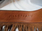 JILL STUART Suede Hippie Leather Fringe Renaissance Faire BELT Festival Fringe S BLUE BROWN