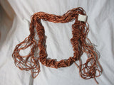 JILL STUART Adjustable Woven Macrame String BELT BROWN Hippie Festival