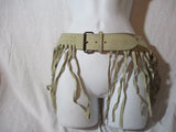 JILL STUART Suede Hippie Leather Fringe Renaissance Faire BELT Festival Fringe XS