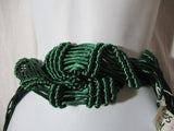 NEW JILL STUART Adjustable Woven Fringe String BELT GREEN