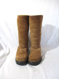 UGG AUSTRALIA 5340 TALL BRAID Suede BOOT Shoe CHESTNUT BROWN 11 Winter