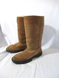 UGG AUSTRALIA 5340 TALL BRAID Suede BOOT Shoe CHESTNUT BROWN 11 Winter