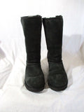 UGG AUSTRALIA 1016224 CLASSIC TALL Suede BOOT Shoe BLACK 10 Winter