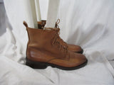 SAM EDELMAN LEATHER NINA Lace Up Victorian Style Ankle BOOT Booties Shoe BROWN 10