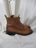 SAM EDELMAN LEATHER NINA Lace Up Victorian Style Ankle BOOT Booties Shoe BROWN 10