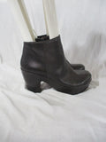 KORK-EASE ANKLE BOOT Zip Leather Shoe Bootie OLIVE GREEN BROWN 9.5 / 41