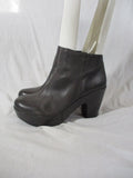 KORK-EASE ANKLE BOOT Zip Leather Shoe Bootie OLIVE GREEN BROWN 9.5 / 41