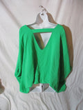 NEW BROOKLYN ROSE Asymmetrical TOP Shirt Blouse Green L