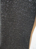 NEW ZARA Glitter Trouser PANTS Legging BLACK SILVER L