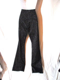NEW ZARA Glitter Trouser PANTS Legging BLACK SILVER L