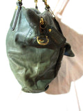 COACH 14223 KRISTEN Leather Hobo Handbag Satchel Tote Shoulder Bag GREEN