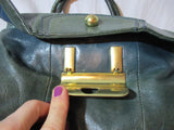 COACH 14223 KRISTEN Leather Hobo Handbag Satchel Tote Shoulder Bag GREEN