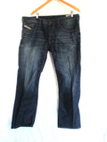 Mens DIESEL LARKEE Regular Straight Pants Jeans Dungarees BLUE 38 X 32 Hipster