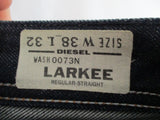 Mens DIESEL LARKEE Regular Straight Pants Jeans Dungarees BLUE 38 X 32 Hipster