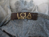 LOLA GAUZE Sheer Top Italy Embroidered Layered Shirt GRAY Layered M