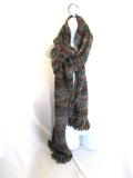 PERUVIAN CONNECTION ALPACA WOOL Fringe Scarf 85x10