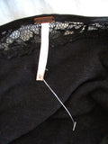 Womens FREE PEOPLE Lace Trim Cami Tank Crop Top BLACK L Lingerie