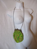 Vintage MISS JUNE FLORAL Sequin BIRD bag purse evening Clutch Retro Baguette