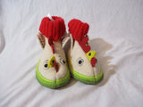 Preschool Toddler Kids GARNET HILL BOILED WOOL CHICKEN ROOSTER SLIPPER BOOT 1
