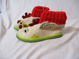 Preschool Toddler Kids GARNET HILL BOILED WOOL CHICKEN ROOSTER SLIPPER BOOT 1