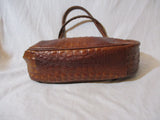 MICHAEL ROME ITALY BROWN Alligator CROC leather tote bag satchel purse bag Shoulder