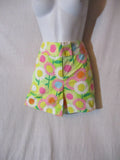 Womens LILLY PULITZER FLORAL SHORT Shorts 6 YELLOW GREEN