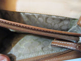 COACH Leather Bifold Change Purse Wallet Pouch BROWN Organizer Snap