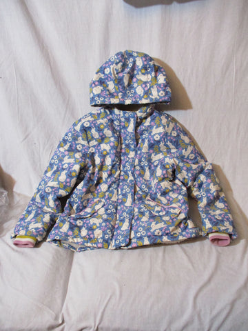 Kids MINI BODEN BUNNY RABBIT Fall Winter Hoodie Hooded Jacket Moto Coat 8-9
