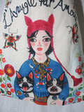 2017 GUCCI L'AVEUGLE PAR AMOUR Girl Pug Dog Butterfly Mini Skirt AMAZING RARE!