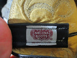 Womens NOCONA BOOTS USA Western Cowboy Leather 6 BLACK Rider ROCKER Rodeo