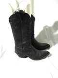 Womens NOCONA BOOTS USA Western Cowboy Leather 6 BLACK Rider ROCKER Rodeo