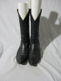 Womens NOCONA BOOTS USA Western Cowboy Leather 6 BLACK Rider ROCKER Rodeo