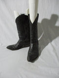 Womens NOCONA BOOTS USA Western Cowboy Leather 6 BLACK Rider ROCKER Rodeo