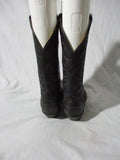 Womens NOCONA BOOTS USA Western Cowboy Leather 6 BLACK Rider ROCKER Rodeo